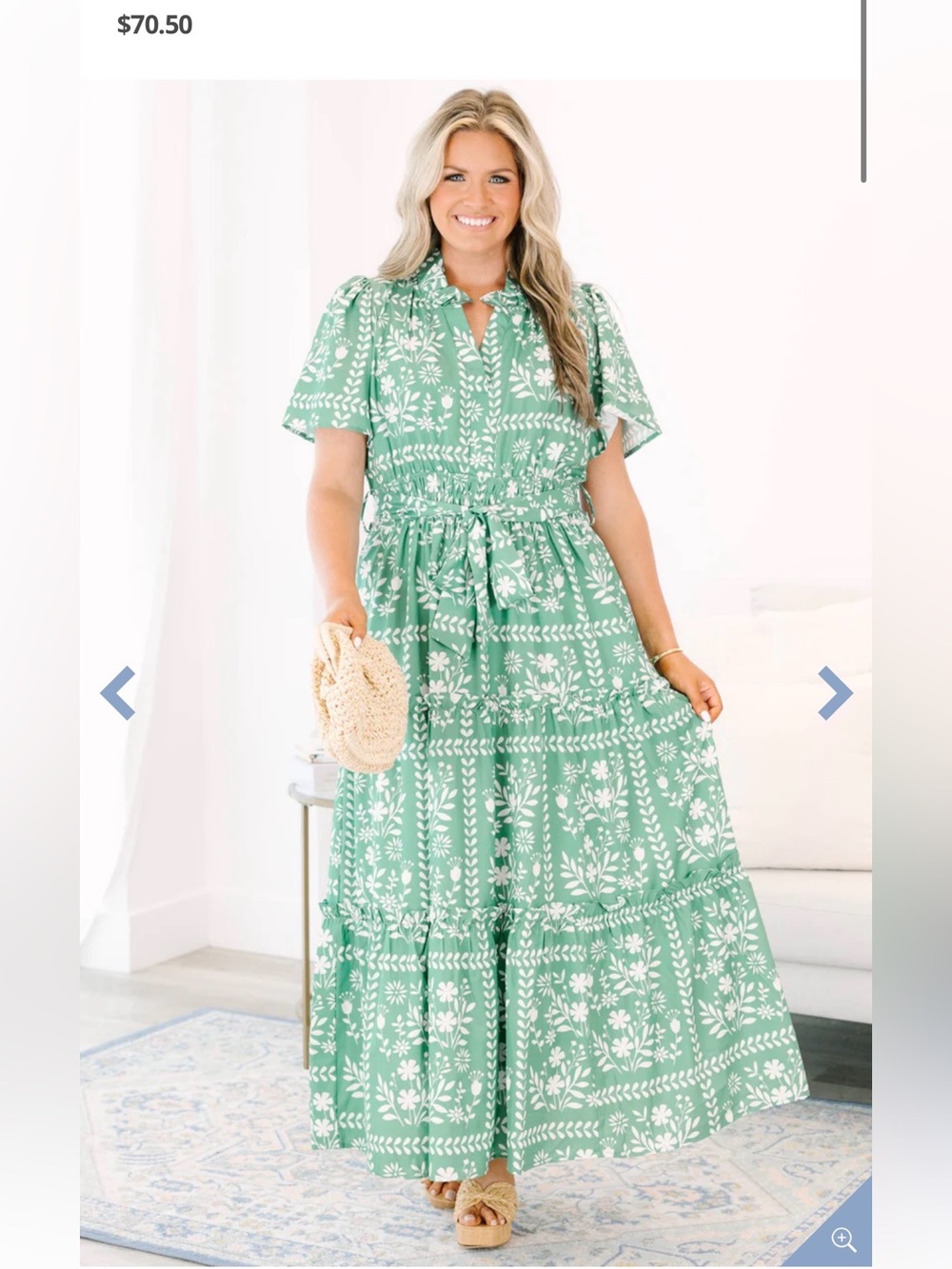 Chic Soul Floral Tiered Maxi Dress